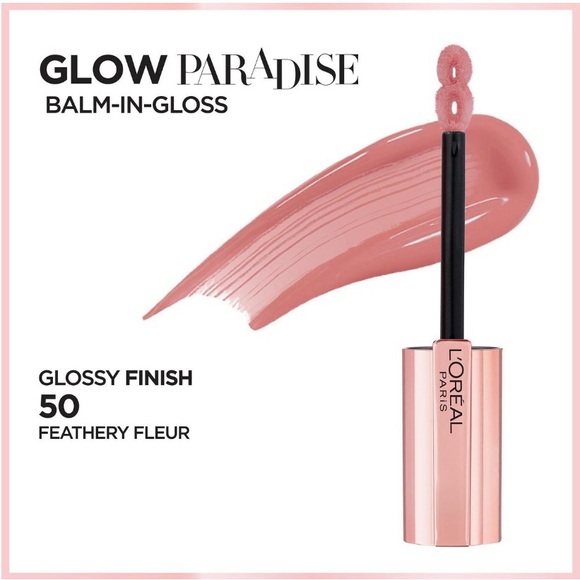L'Oreal Glow Paradise Lip Balm-in-Gloss, 0.23fl.oz- 50 FEATHERY FLEUR - Picture 1 of 8